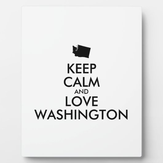 カスタマイズ保可能なCALM and LOVE WASHINGTON フォトプラーク (正面)