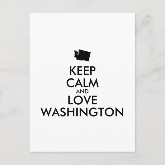 カスタマイズ保可能なCALM and LOVE WASHINGTON ポストカード (正面)