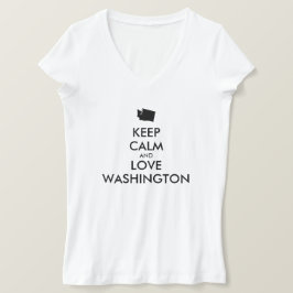 カスタマイズ保可能なCALM and LOVE WASHINGTON Tシャツ