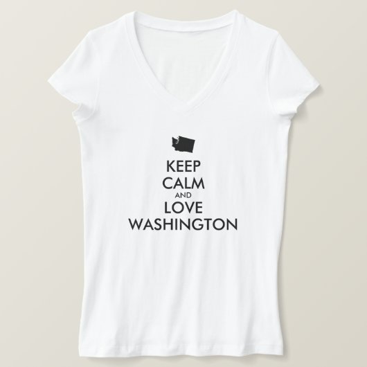 カスタマイズ保可能なCALM and LOVE WASHINGTON Tシャツ (デザイン正面)