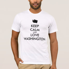 カスタマイズ保可能なCALM and LOVE WASHINGTON Tシャツ