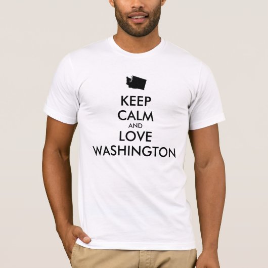 カスタマイズ保可能なCALM and LOVE WASHINGTON Tシャツ (正面)