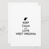 カスタマイズ保可能なCALM and LOVE WEST VIRGINIA (正面/裏面)