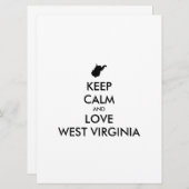 カスタマイズ保可能なCALM and LOVE WEST VIRGINIA (正面/裏面)