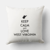 カスタマイズ保可能なCALM and LOVE WEST VIRGINIA クッション (裏面)