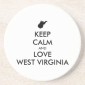 カスタマイズ保可能なCALM and LOVE WEST VIRGINIA コースター (正面)