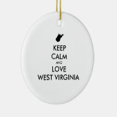 カスタマイズ保可能なCALM and LOVE WEST VIRGINIA セラミックオーナメント (右)