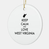 カスタマイズ保可能なCALM and LOVE WEST VIRGINIA セラミックオーナメント (左)