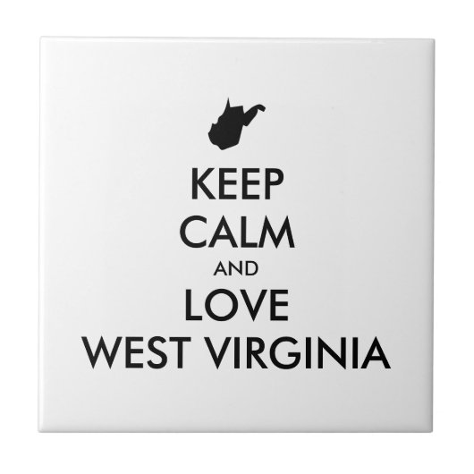 カスタマイズ保可能なCALM and LOVE WEST VIRGINIA タイル (正面)