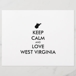 カスタマイズ保可能なCALM and LOVE WEST VIRGINIA チラシ