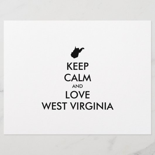 カスタマイズ保可能なCALM and LOVE WEST VIRGINIA チラシ (正面)