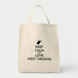 カスタマイズ保可能なCALM and LOVE WEST VIRGINIA トートバッグ