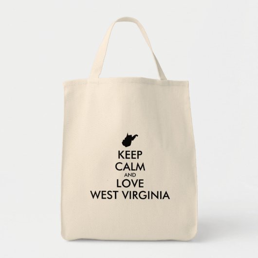 カスタマイズ保可能なCALM and LOVE WEST VIRGINIA トートバッグ (正面)
