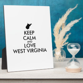 カスタマイズ保可能なCALM and LOVE WEST VIRGINIA フォトプラーク