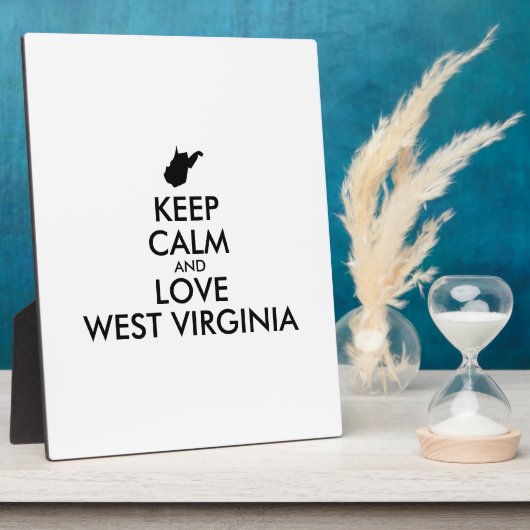 カスタマイズ保可能なCALM and LOVE WEST VIRGINIA フォトプラーク (側面)