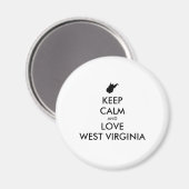 カスタマイズ保可能なCALM and LOVE WEST VIRGINIA マグネット (正面/裏面)