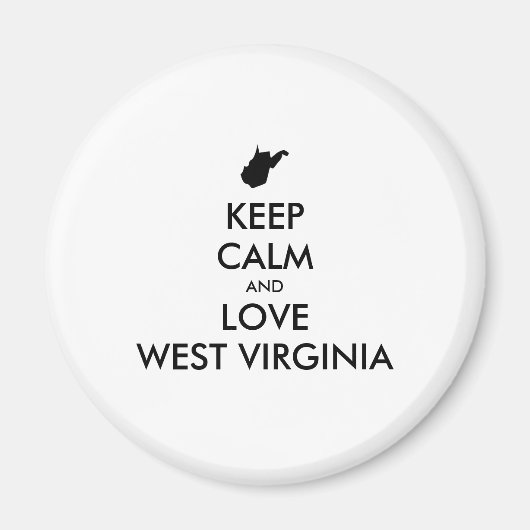 カスタマイズ保可能なCALM and LOVE WEST VIRGINIA マグネット (正面)