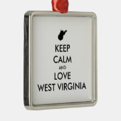 カスタマイズ保可能なCALM and LOVE WEST VIRGINIA メタルオーナメント (右)