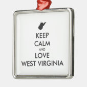 カスタマイズ保可能なCALM and LOVE WEST VIRGINIA メタルオーナメント (左)