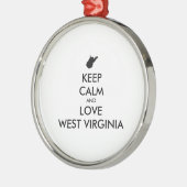 カスタマイズ保可能なCALM and LOVE WEST VIRGINIA メタルオーナメント (左)