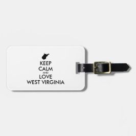 カスタマイズ保可能なCALM and LOVE WEST VIRGINIA ラゲッジタグ
