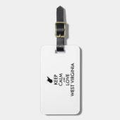 カスタマイズ保可能なCALM and LOVE WEST VIRGINIA ラゲッジタグ (正面縦)