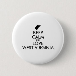 カスタマイズ保可能なCALM and LOVE WEST VIRGINIA 缶バッジ