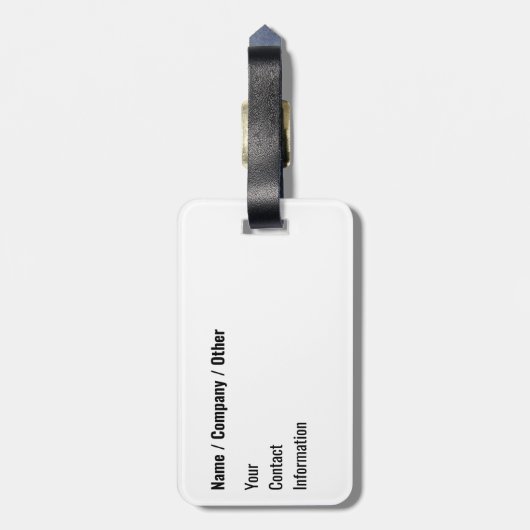 カスタマイズ保護ウミガメの個人設定 ラゲッジタグ (裏面縦)