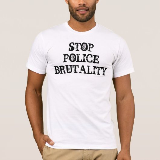 カスタマイズ停止警察による残酷な行為のTシャツ- Tシャツ (正面)