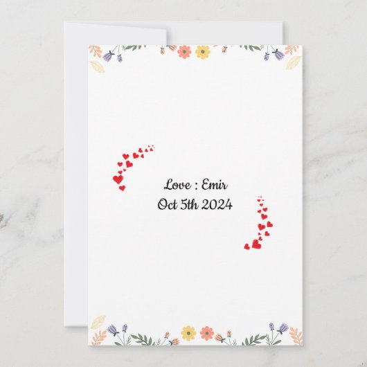 カスタマイズ先生サンキューカード 招待状 (裏面)