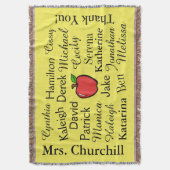 カスタマイズ先生サンキューブランケット スローブランケット (正面縦)