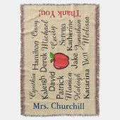 カスタマイズ先生サンキューブランケット- SRF スローブランケット (正面縦)