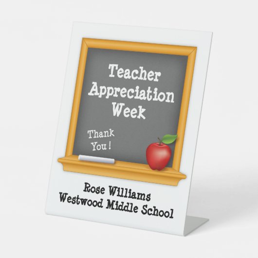 カスタマイズ先生感謝週間お礼 台座サイン (正面)