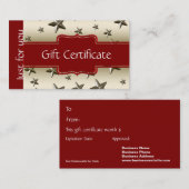 カスタマイズ光沢がある金ゴールドの星のギフト券 割引カード (正面/裏面)