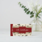 カスタマイズ光沢がある金ゴールドの星のギフト券 割引カード (スタンド正面)