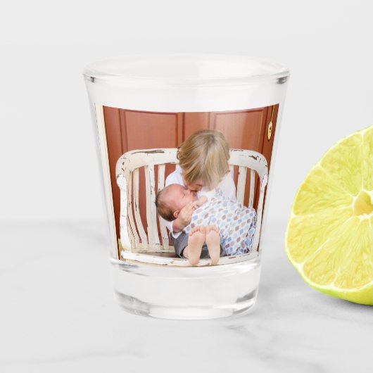 カスタマイズ写パーソナライズされた真 ショットグラス (正面)