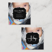 カスタマイズ写真とモノグラムで スクエア名刺 (正面/裏面)