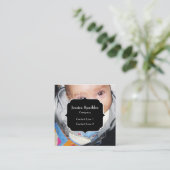 カスタマイズ写真とモノグラムで スクエア名刺 (スタンド正面)