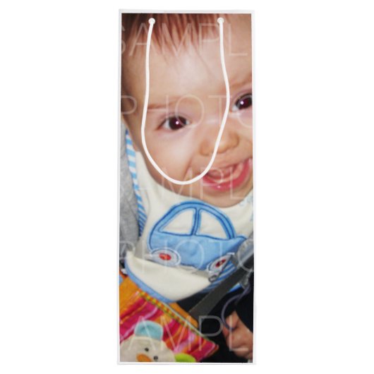 カスタマイズ写真とワイン抱き枕 ワインギフトバッグ (裏面)