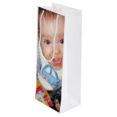 カスタマイズ写真とワイン抱き枕 ワインギフトバッグ (裏面アングル)