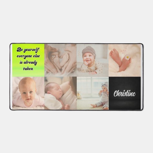 カスタマイズ写真と名前を付けたデスクマット デスクマット (正面)