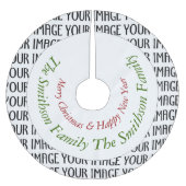 カスタマイズ写真と文字のツリースカートで ブラッシュドポリエステルツリースカート (正面)