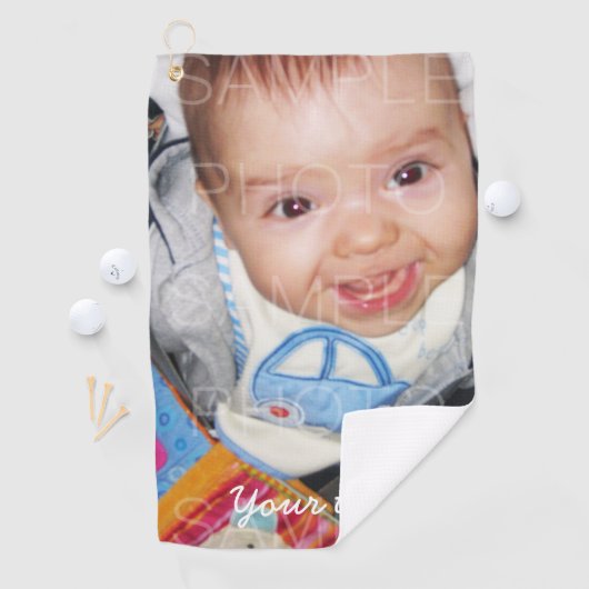 カスタマイズ写真と文字 ゴルフタオル (インサイチュ)