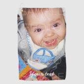 カスタマイズ写真と文字 ゴルフタオル (正面)