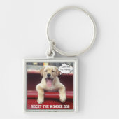 カスタマイズ写真のキーホルダーの純銀製 キーホルダー (正面)