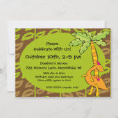 カスタマイズ写真のディーノの恐竜の誕生日の招待状 招待状 (裏面)