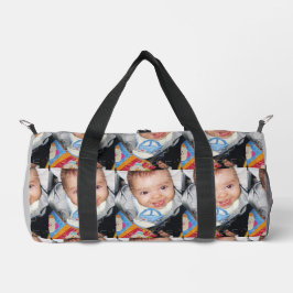 カスタマイズ写真のパターンカスタムモノグラム ダッフルバッグ