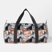 カスタマイズ写真のパターンカスタムモノグラム ダッフルバッグ (裏面)