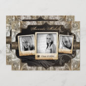 カスタマイズ写真の卒業の発表の招待 招待状 (正面/裏面)