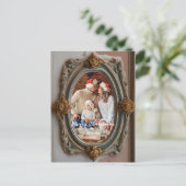 カスタマイズ写真の古代の枠 ポストカード (スタンド正面)